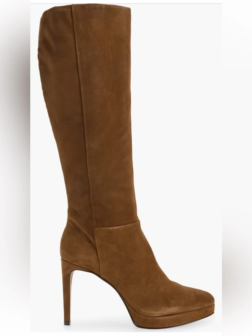 Vince Camuto Cognac/Reishi Knee-High Platform Boots 9 Wide Calf NWOB